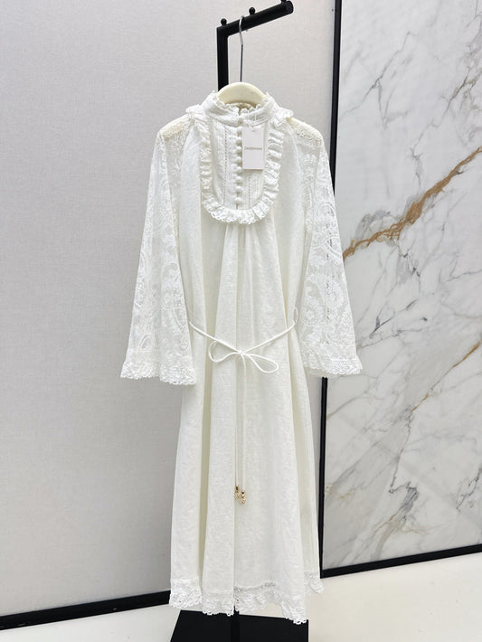 Zimm 25ss lace linen dress