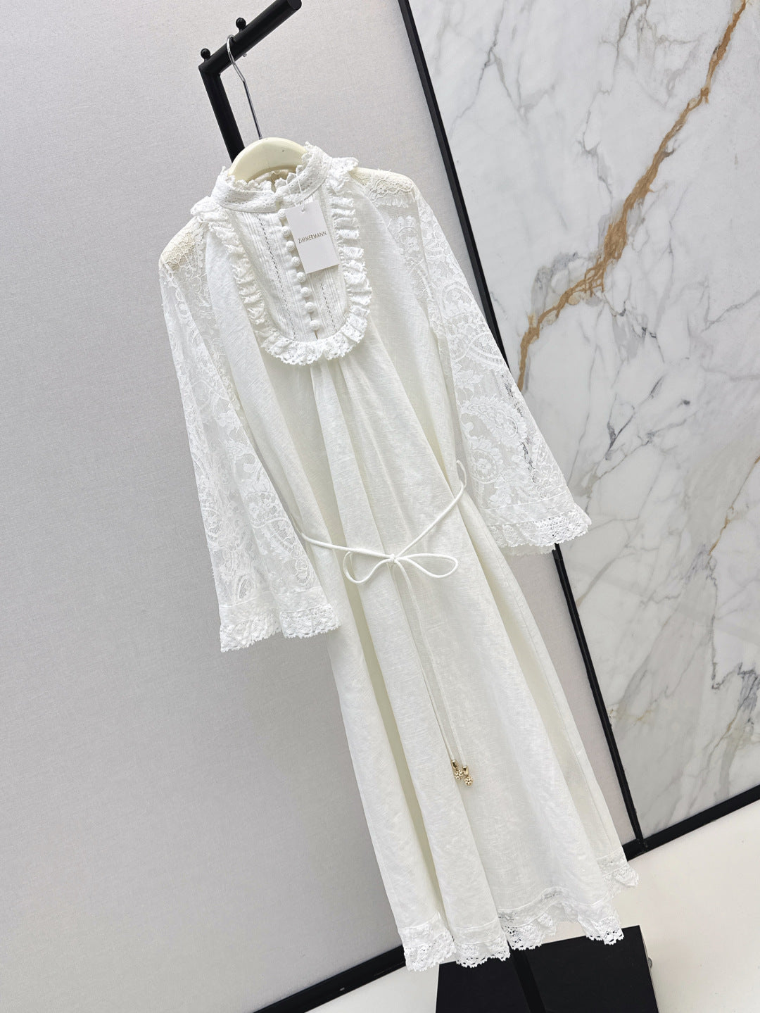 Zimm 25ss lace linen dress