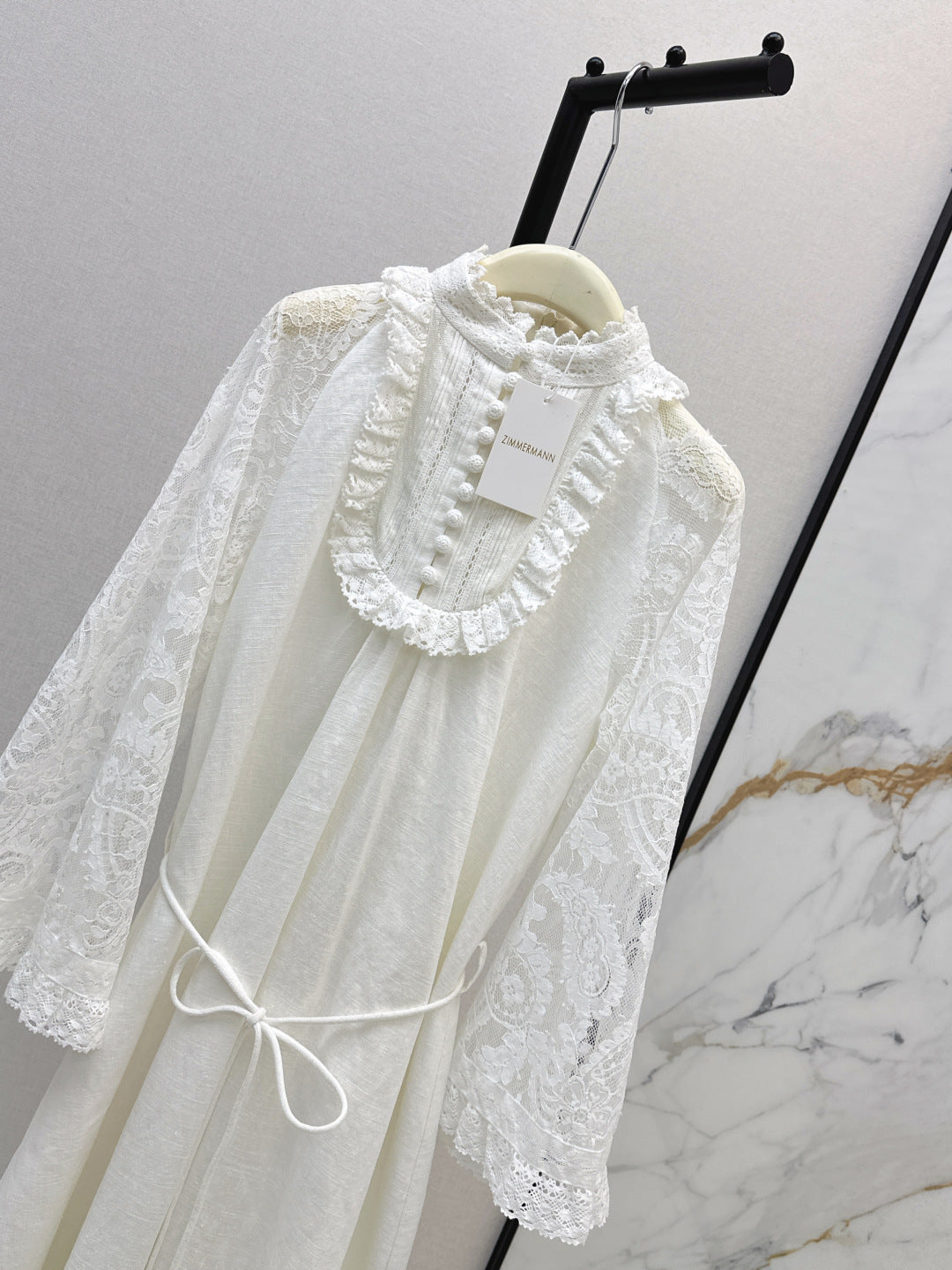 Zimm 25ss lace linen dress