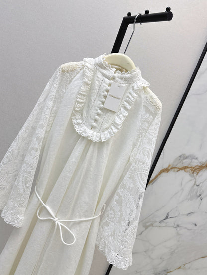 Zimm 25ss lace linen dress