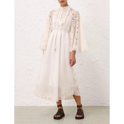 Zimm 25ss lace linen dress