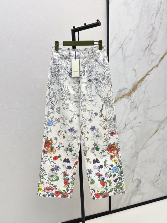 Guc 25fw printed jeans