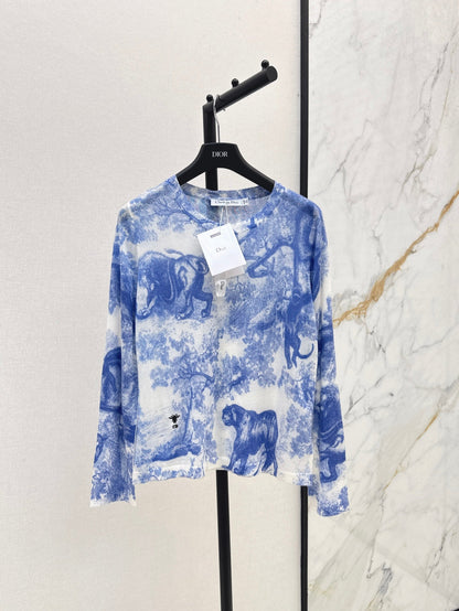 CD 25fw printed knit shirt