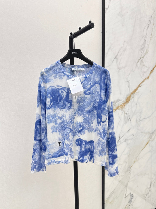 CD 25fw printed knit shirt