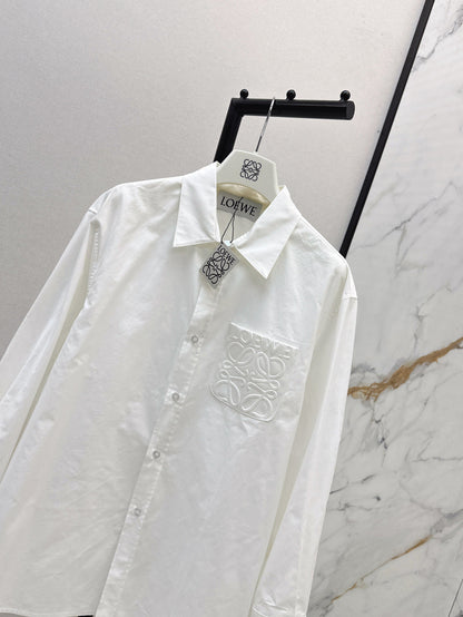 Loe 25fw embroidered shirt