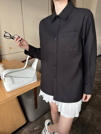 Loe 25fw embroidered shirt