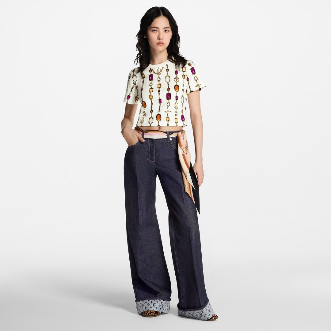 Louis 25fw jacquard jeans