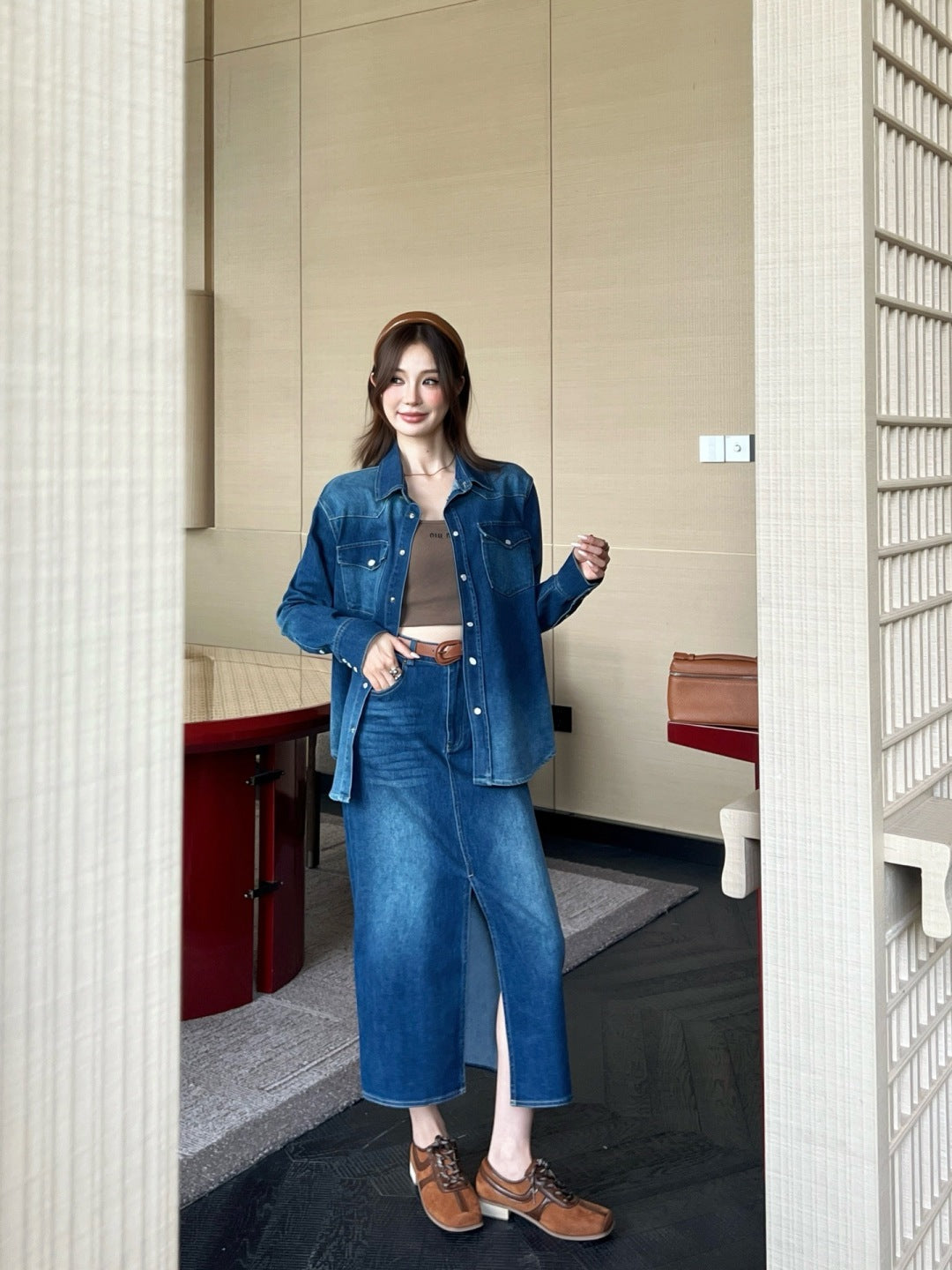 Ral 25fw denim skirt