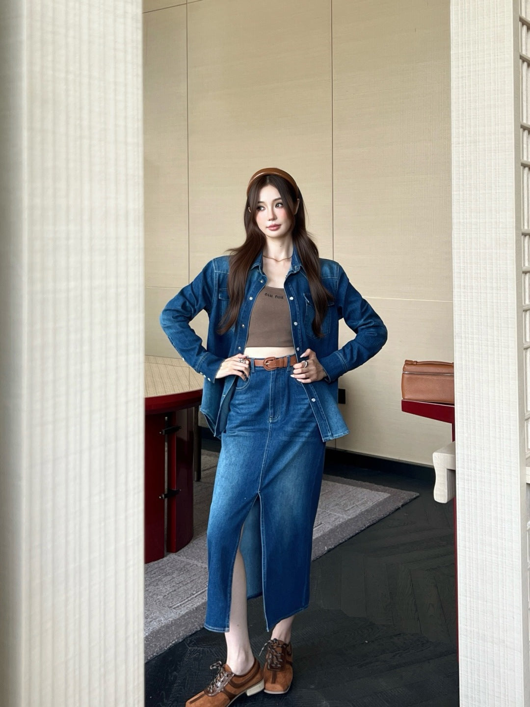 Ral 25fw denim skirt