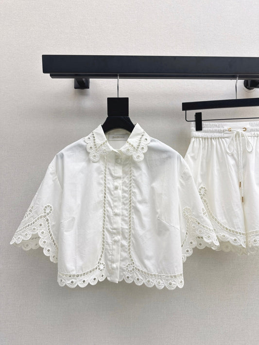 Zimm 25ss embroidered shirt