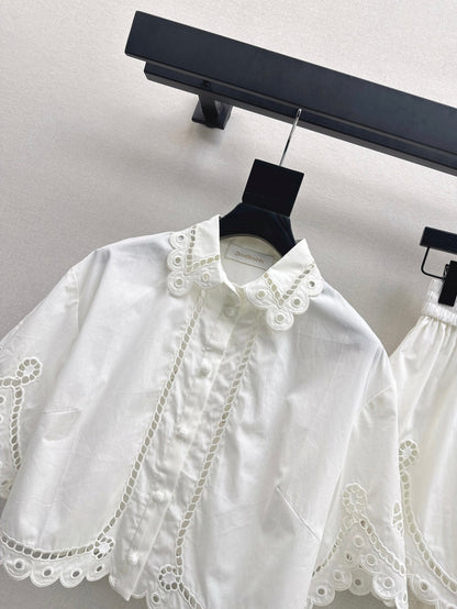 Zimm 25ss embroidered shirt