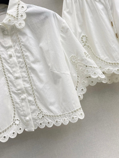 Zimm 25ss embroidered shirt