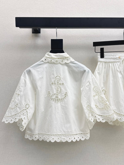 Zimm 25ss embroidered shirt