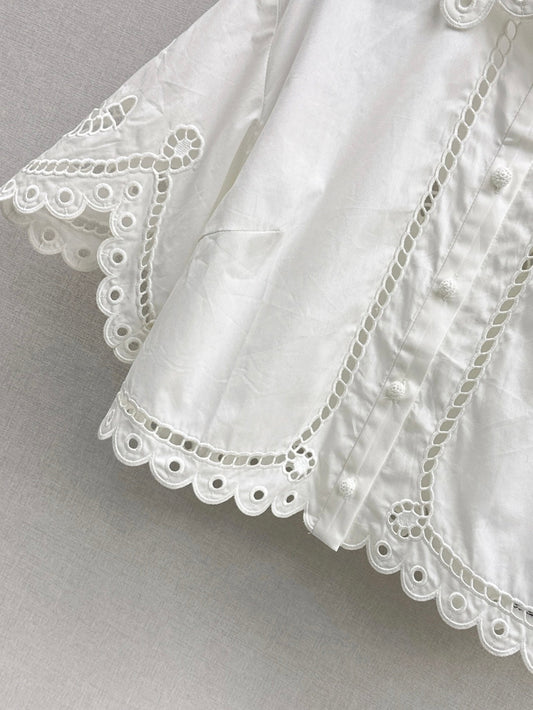 Zimm 25ss embroidered short