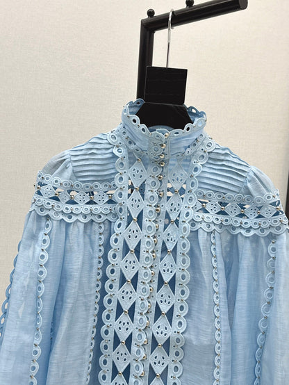 Zimm 25ss embroidered shirt