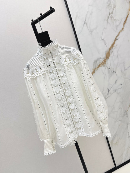 Zimm 25ss embroidered shirt