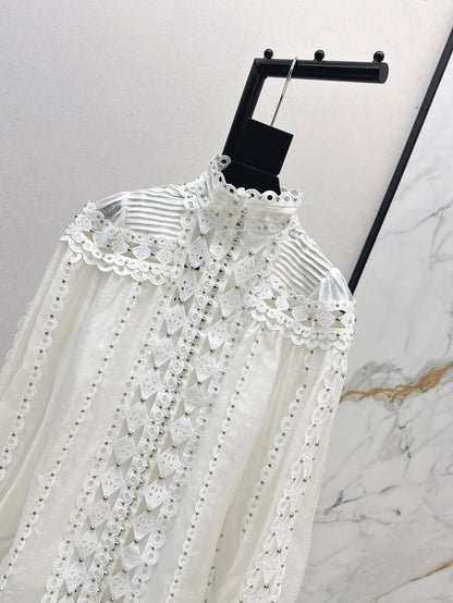 Zimm 25ss embroidered shirt