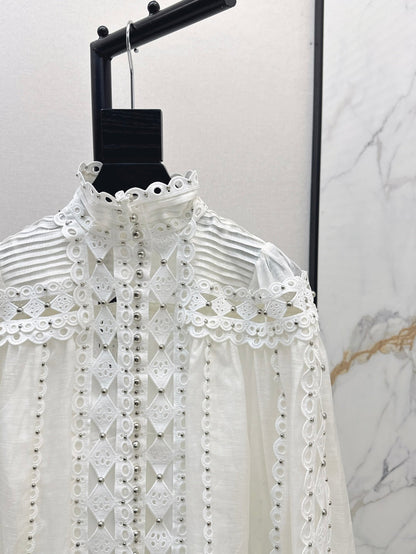 Zimm 25ss embroidered shirt