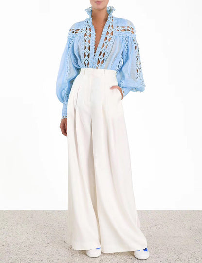 Zimm 25ss embroidered shirt