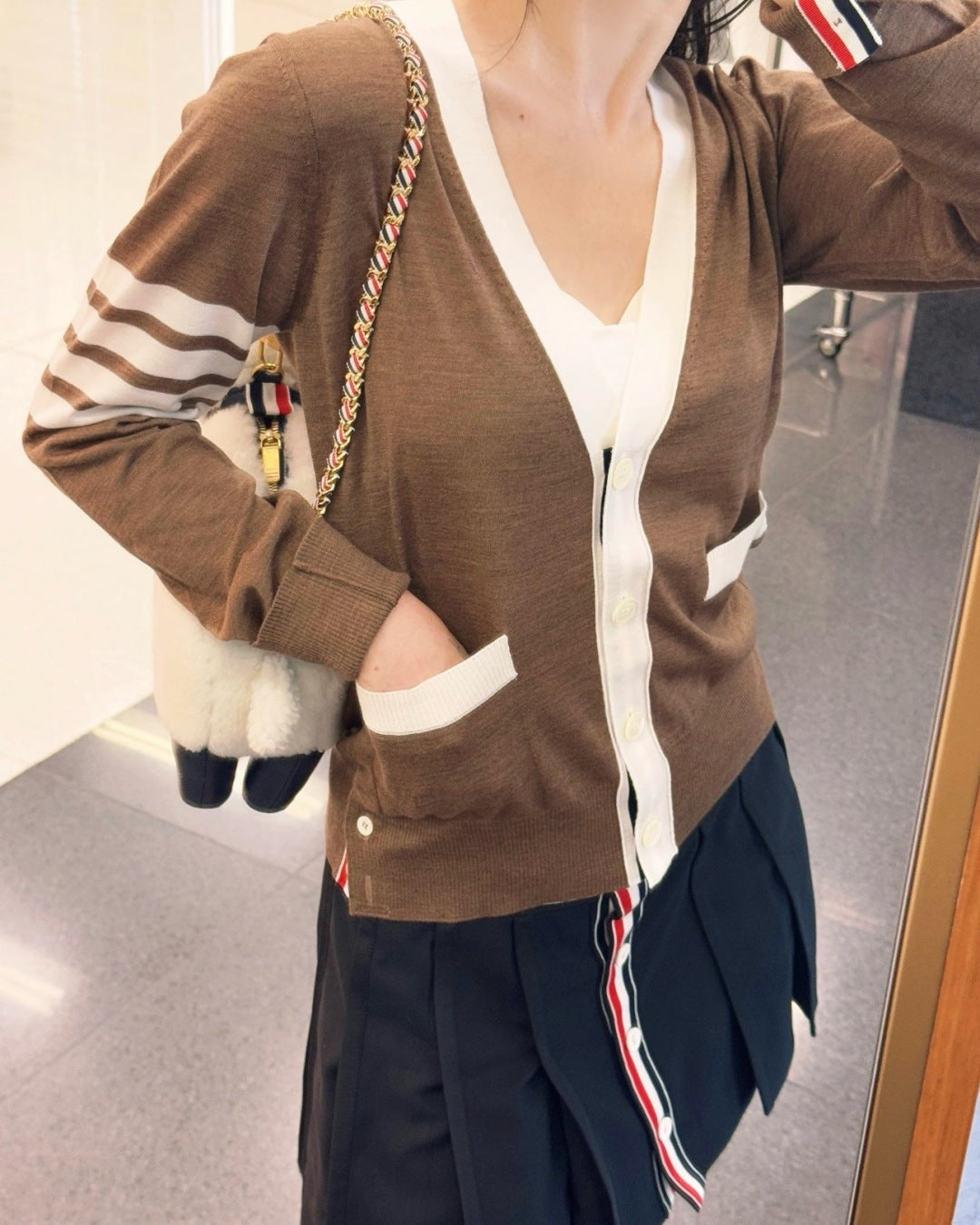 Thom 25fw knitted cardigan