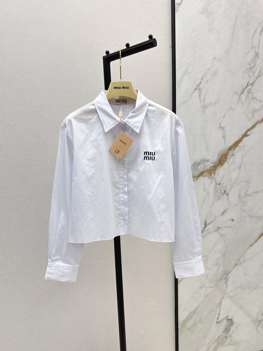 Miu 25fw embroidered shirt