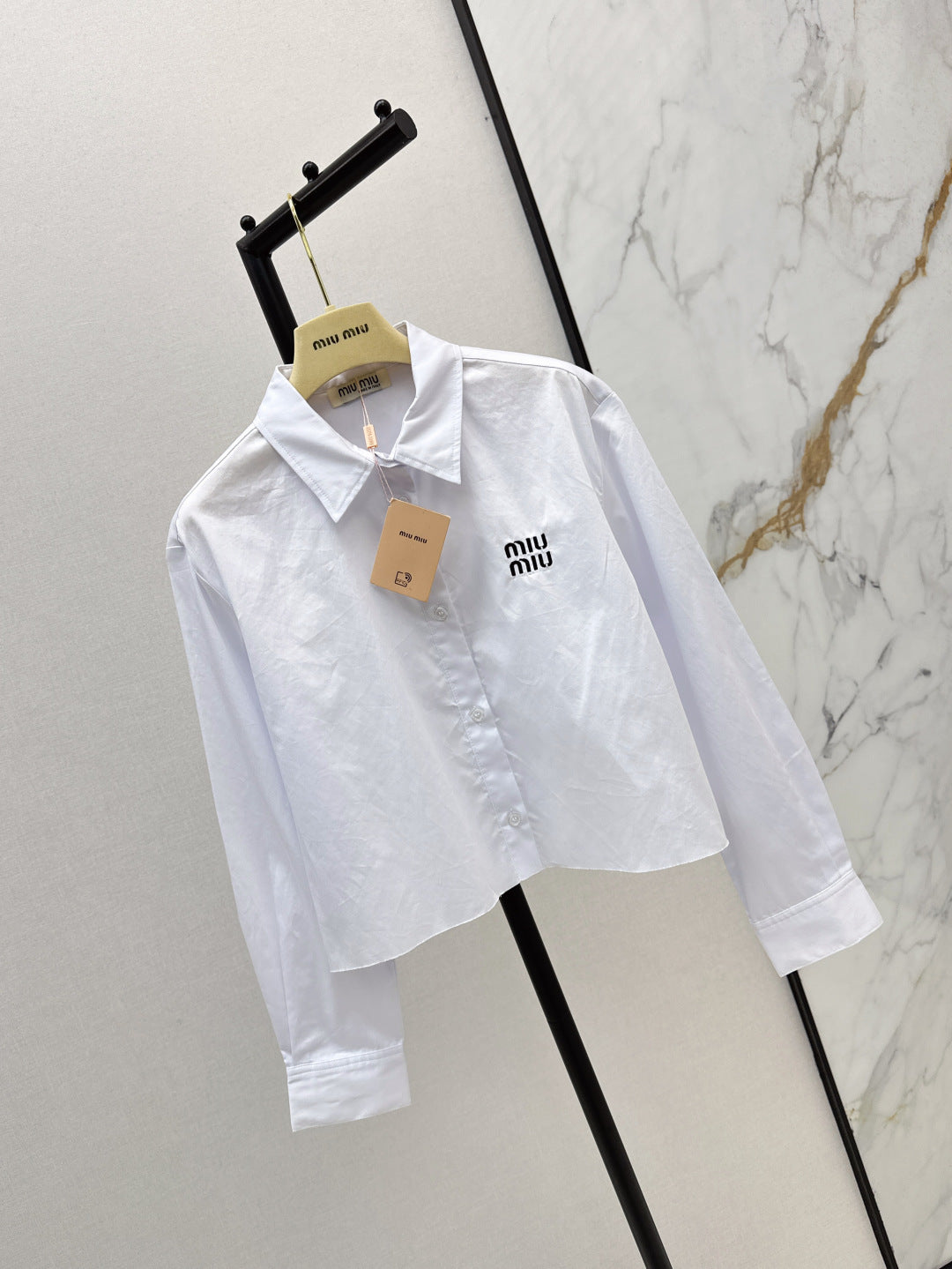 Miu 25fw embroidered shirt