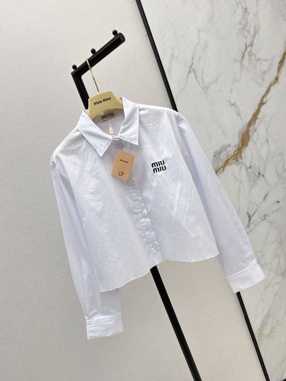 Miu 25fw embroidered shirt