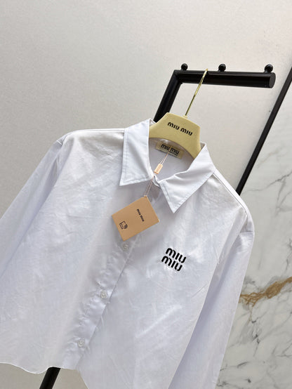 Miu 25fw embroidered shirt