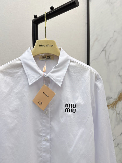 Miu 25fw embroidered shirt