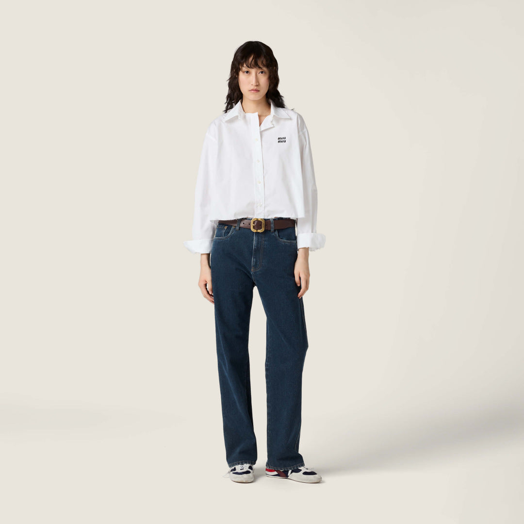 Miu 25fw embroidered shirt