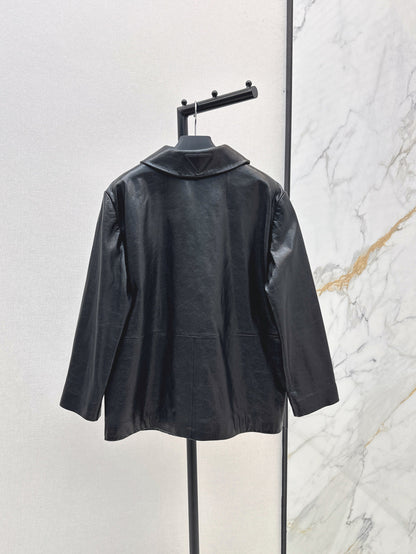 Pra 25fw leather jacket