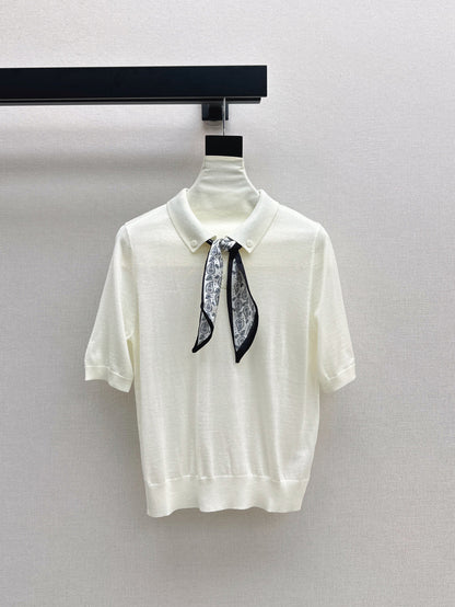 CD 25fw scarf knitted shirt