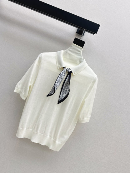 CD 25fw scarf knitted shirt
