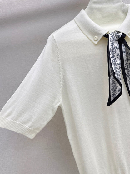 CD 25fw scarf knitted shirt