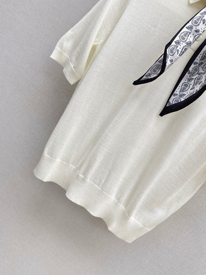 CD 25fw scarf knitted shirt