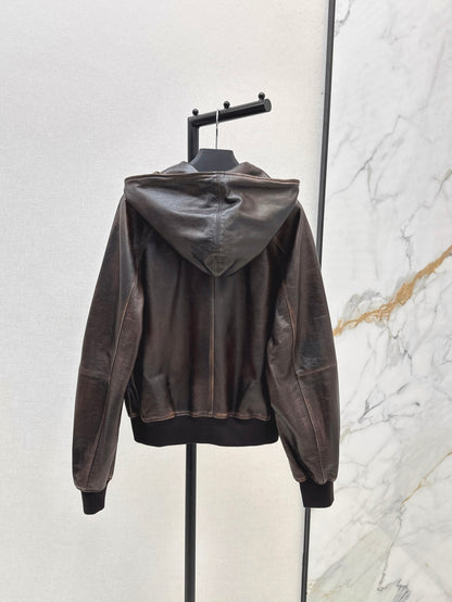 Pra 25fw leather jacket