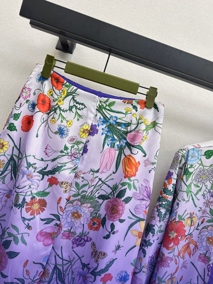 Guc 25fw printed skirt