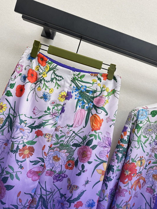 Guc 25fw printed skirt