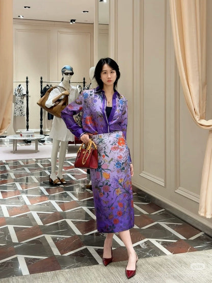 Guc 25fw printed skirt