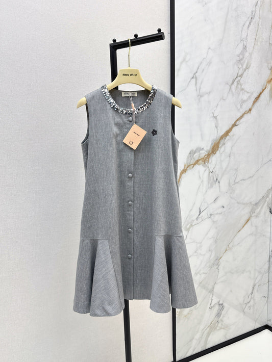 Miu 25ss embroidered dress
