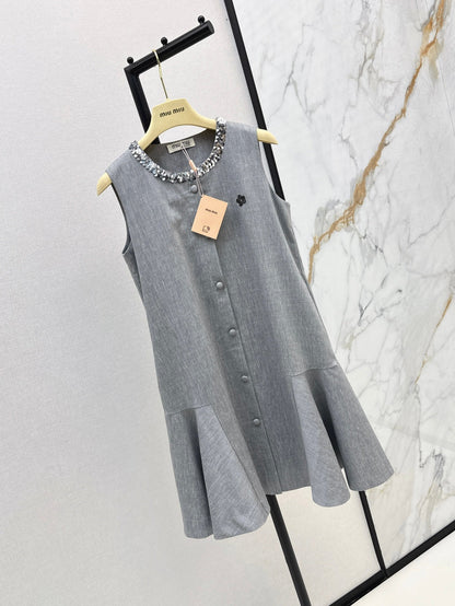 Miu 25ss embroidered dress