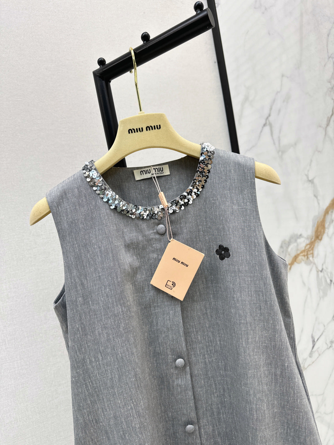 Miu 25ss embroidered dress