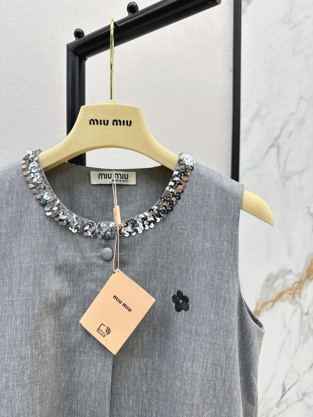 Miu 25ss embroidered dress