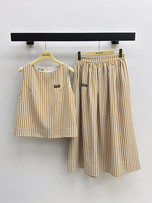 Miu 25ss plaid suit