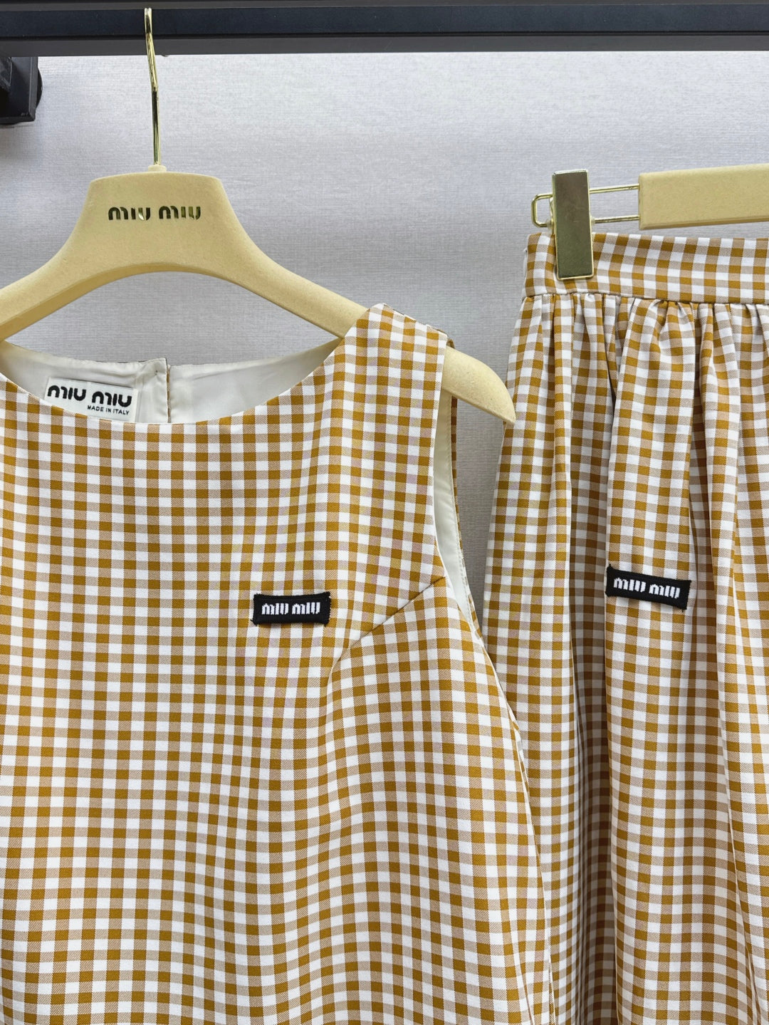 Miu 25ss plaid suit