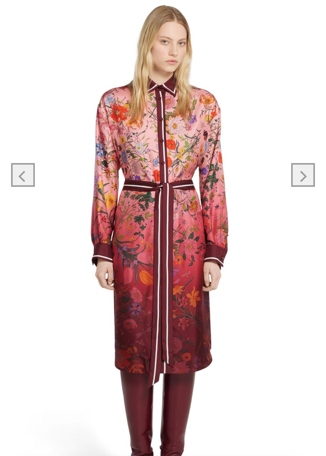 Guc 25fw printed dress