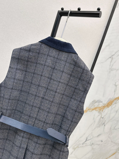 Brun 25fw plaid vest