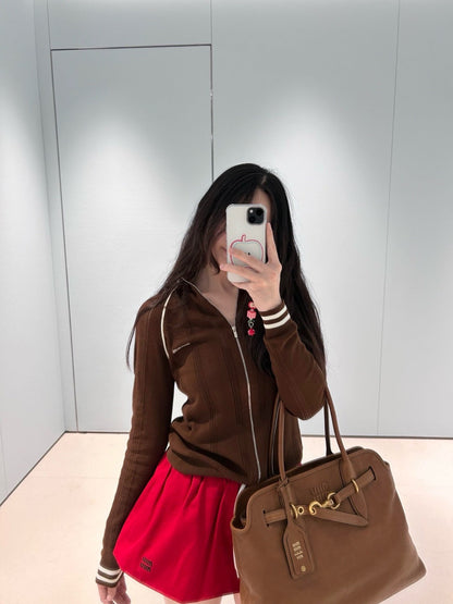Miu 25fw knitted jacket