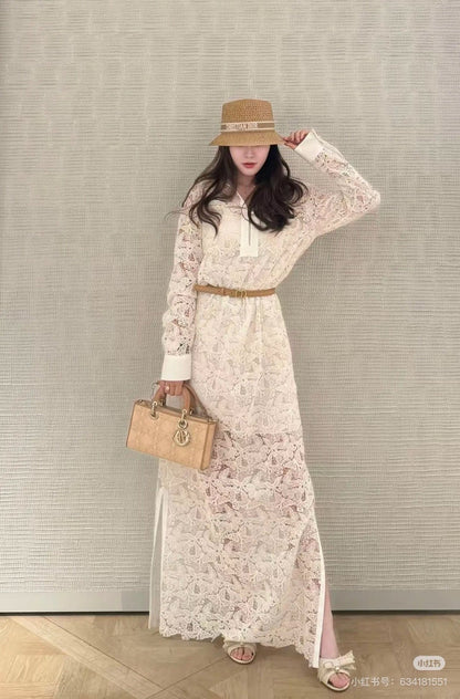 CD 25fw lace shirt dress