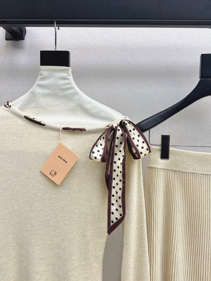 Miu 25fw knitted suit
